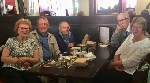2018 0420 Santa Barbara - Marie and Dick Cline, Gene Peterson, Jim Young, Diane Sova